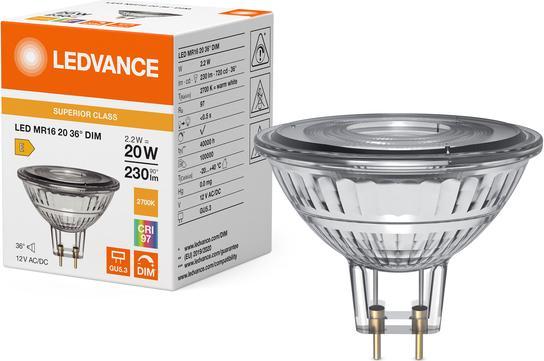 Image du produit Ledvance LED MR162036 DIM 2.2W 927 GU5.3 S LEDV (GU5.3, 230 lm, 1x)