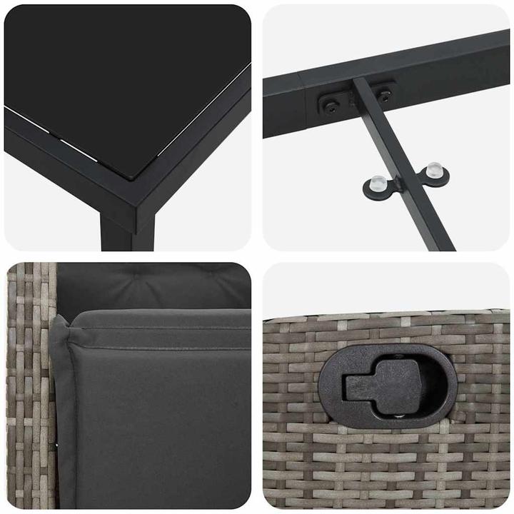 Produktbild vidaXL Garten Essgruppe (80 x 160 x 73 cm)