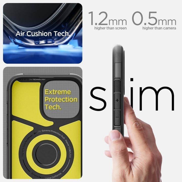 Immagine prodotto Spigen Slim Armor Mag iPhone 16 Magsafe czarny/nero ACS08227 (Apple iPhone 16)