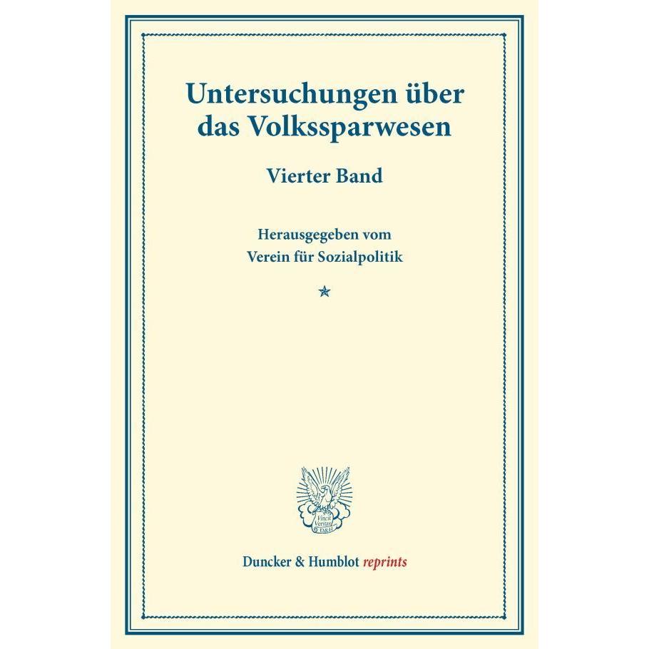 Untersuchungen über das Volkssparwesen., Fachbücher
