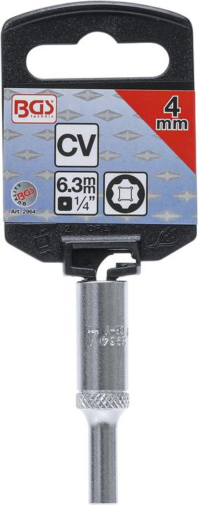 Actual product image BGS Socket, Super Lock, deep 6.3 mm (1/4") Drive 4 mm (4 mm)