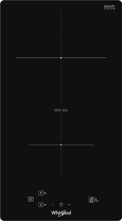 Whirlpool WS Q0530 NE, Noir, Intégré, 28 cm, table de cuisson à induction, vitrocéramique, 2 zone(s)