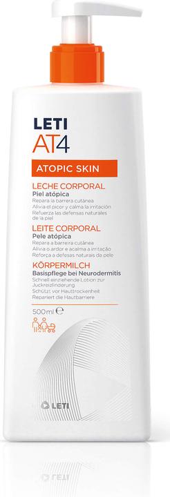Image du produit Leti LETIAT4 Atopic Skin Lait corporel pour peaux atopiques, 500 ml de crème (Lait pour le corps, 500 ml)