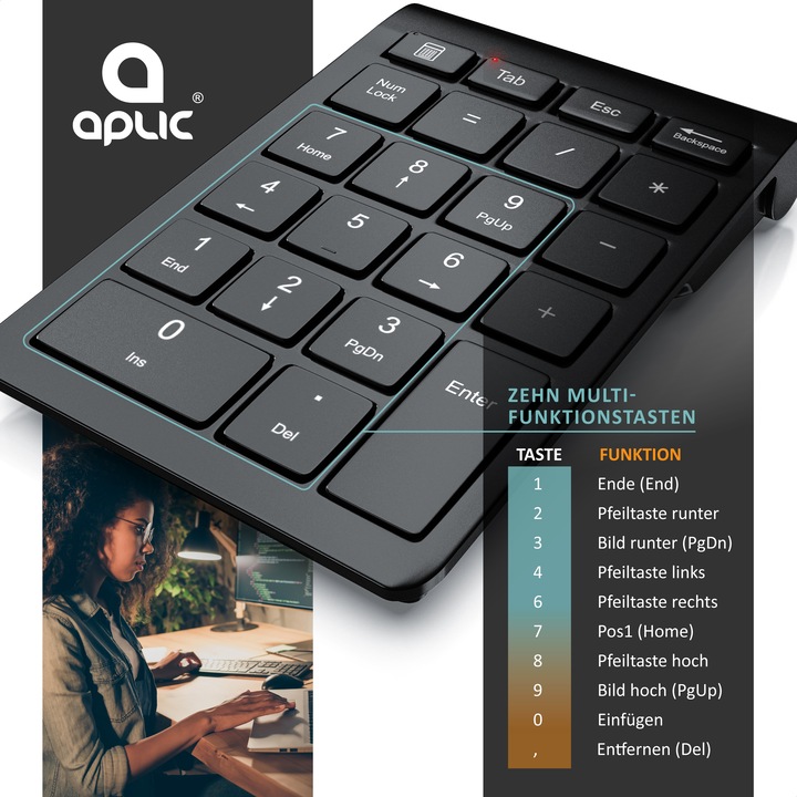 Produktbild Aplic Wireless Numpad (DE, Kabellos)