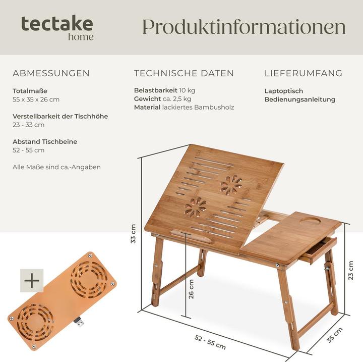 Produktbild tectake Laptoptisch