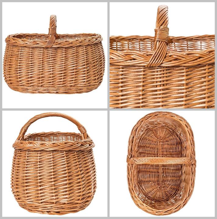 Actual product image Creative Home Picnic Basket Wicker Basket, 45x32 H-24/34