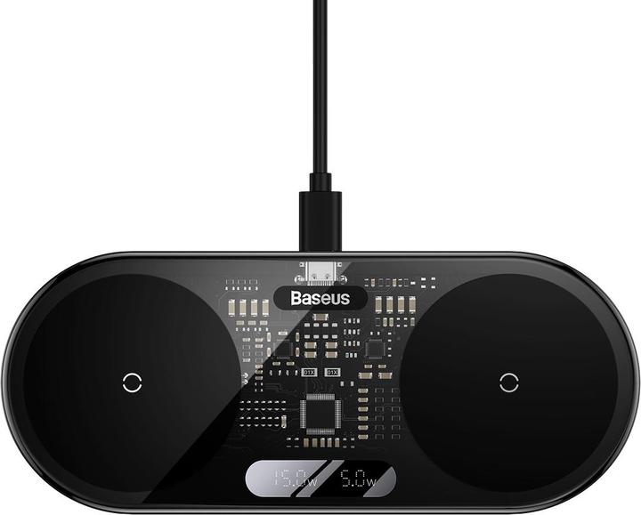 Baseus Digital LED Display 2in1 Wireless Charger (20 W)