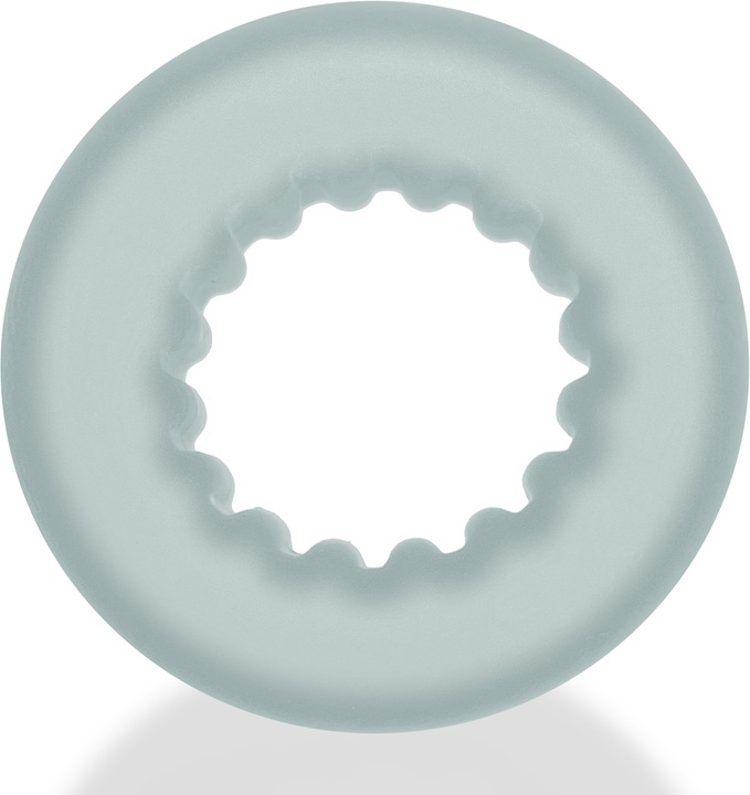 Actual product image Oxballs Axis Rib Griphold Cockring Clear Ice (5 cm)