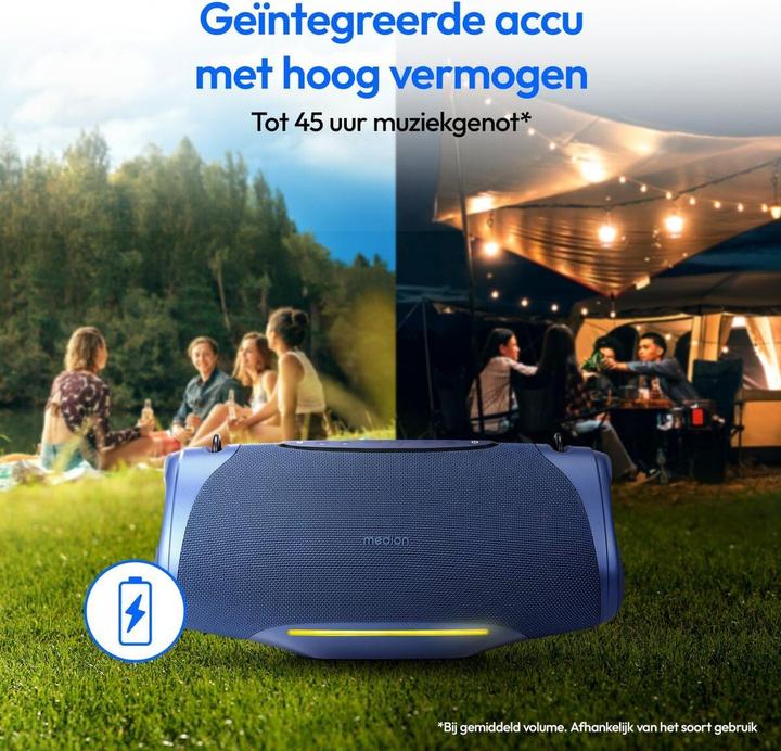 Produktbild Medion LIFE® P61762 Tragbarer Bluetooth® Lautsprecher (47 h)