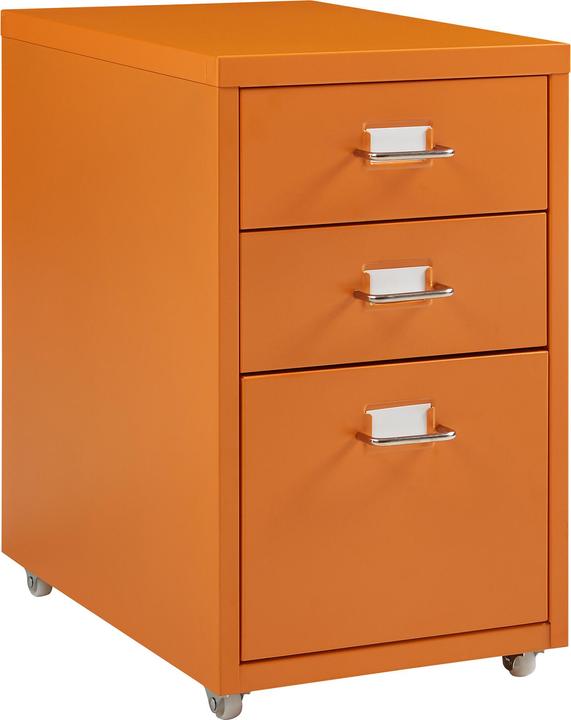 Produktbild En.Casa Rollcontainer Kökar mit 3 Schubladen 48x28x41 cm Orange (48 x 28 x 41 cm)