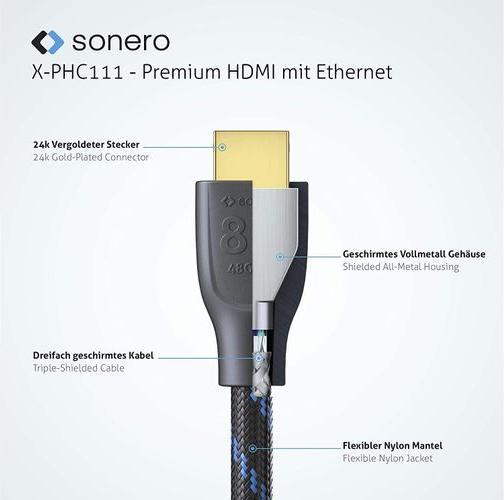 Immagine prodotto Sonero HDMI (Typ A) — HDMI (Typ A) (5 m, HDMI)