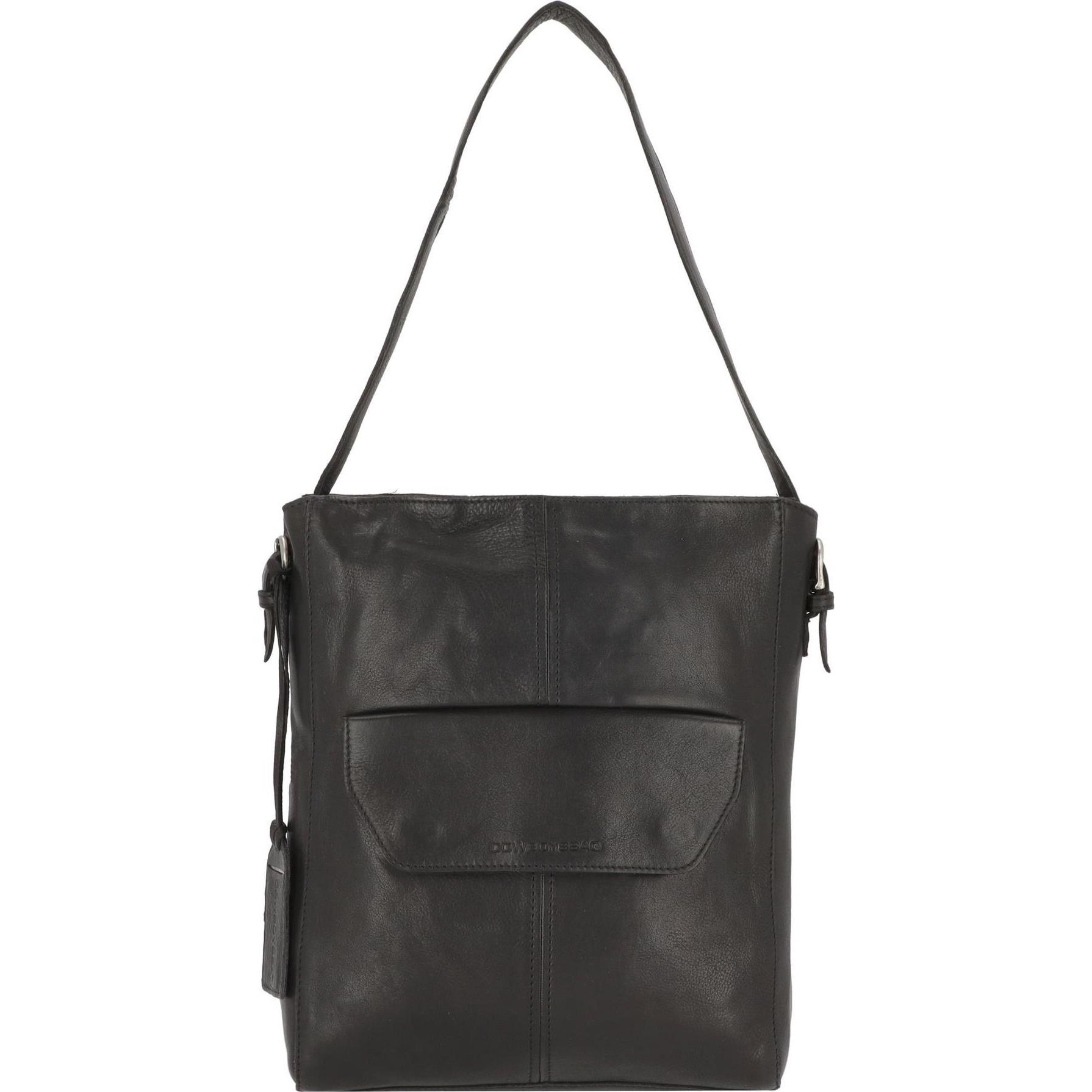 Cowboysbag, Handtasche, Brampton Schultertasche Leder 28 cm Laptopfach, Schwarz