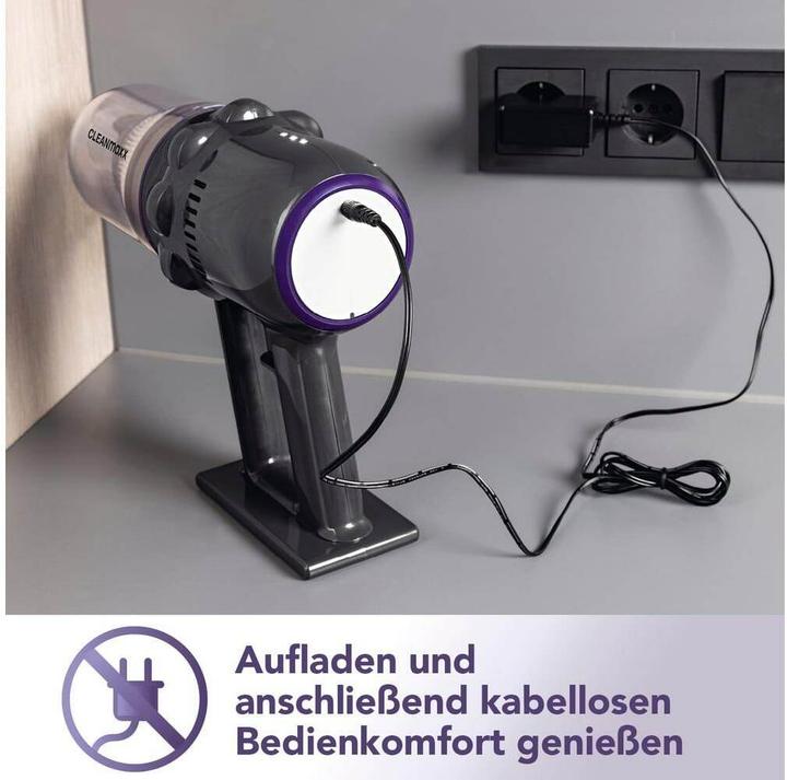 Productafbeelding CleanMaxx Akku-Hand- und Stielsauger 14.8 V, Grau/Lila