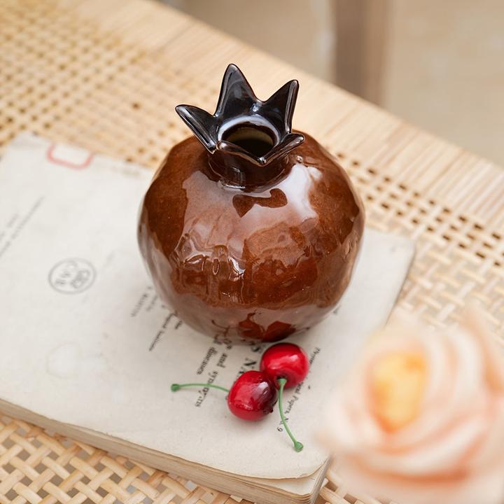 Produktbild Alopini Zeitgenössische Keramik-Granatapfel-Vase: Ein dekoratives Stück für Ihr Zuhause - 12.7cm x 5in