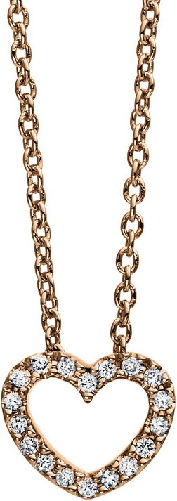 Produktbild Goldberg Diamant Collier 18 kt RG "Herz" (Rotgold)