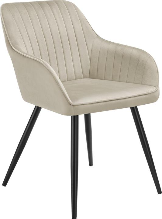 Actual product image tectake Chair Marilyn, Velvet look, quilted