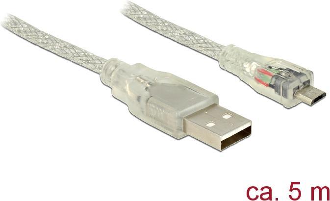 Actual product image Delock Cable USB A male USB Micro-B male 5.0 m (5 m, USB 2.0)