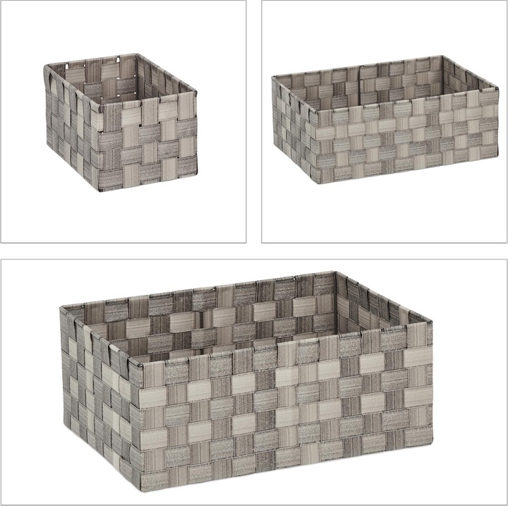 Produktbild Relaxdays Aufbewahrungskorb (4 x, 37 x 26 x 15 cm)