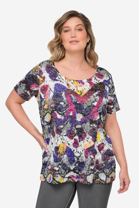Image du produit Miamoda T-shirt à imprimé all-over, avec col rond et manches courtes (46)