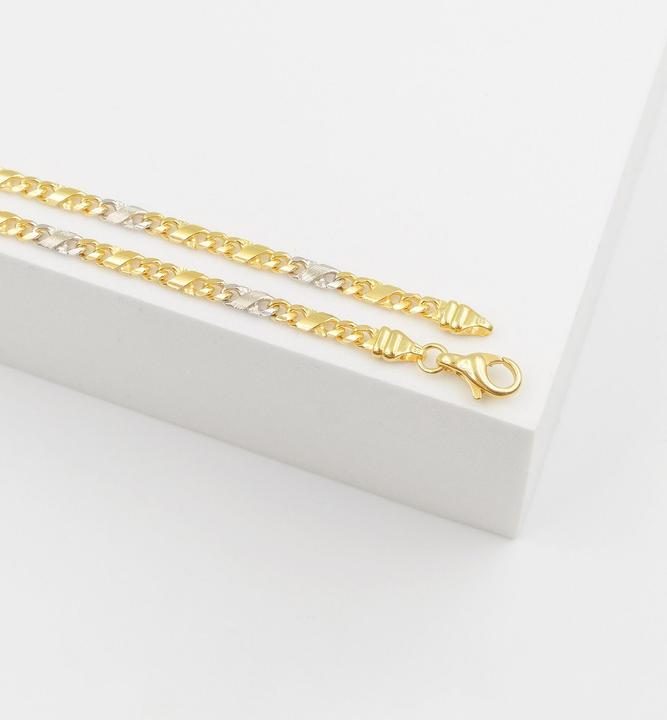 Image du produit Muau Chaîne de 8 (Or blanc, Or jaune, 42 cm)