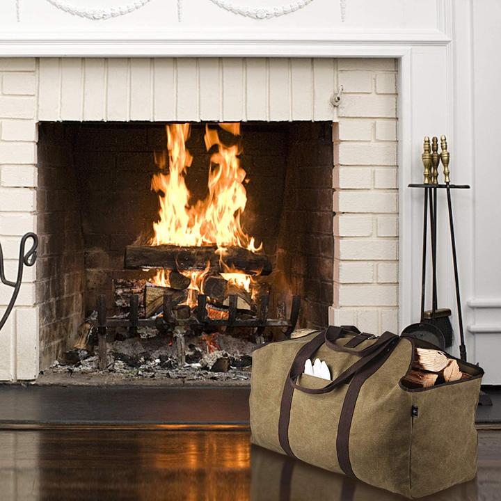 Produktbild Bonthee Brennholztasche aus Segeltuch (60 x 30 x 50 cm)