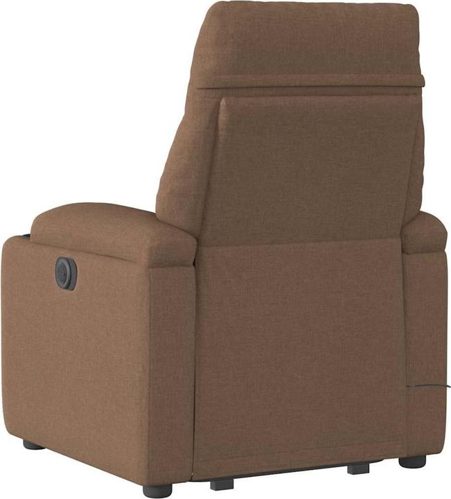 Actual product image vidaXL Massage chair with stand-up aid brown fabric