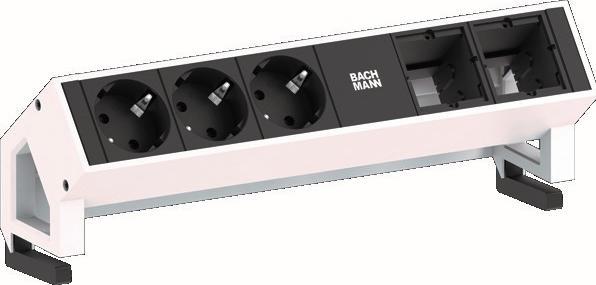 Produktbild Bachmann DESK2 - 3xSchuko & 1xEmpty (3x, CEE 7/3)
