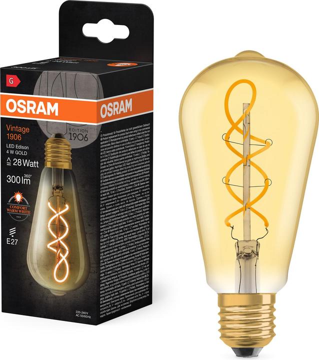 Image du produit Ledvance Lampe LED vintage (E27, 300 lm, 4 x)