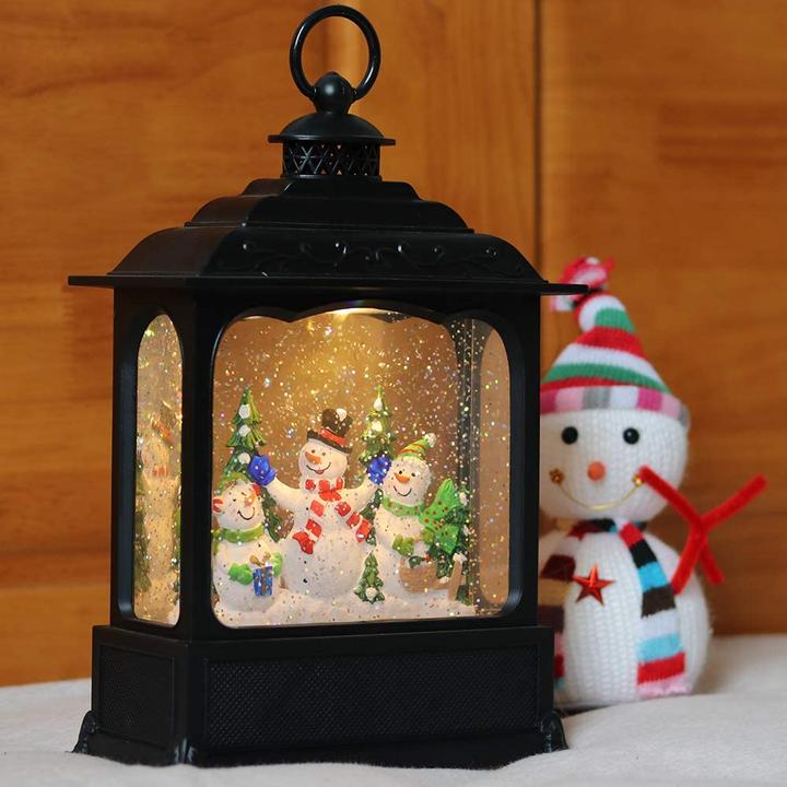 Actual product image Eldnacele Snow globe lantern, snowman