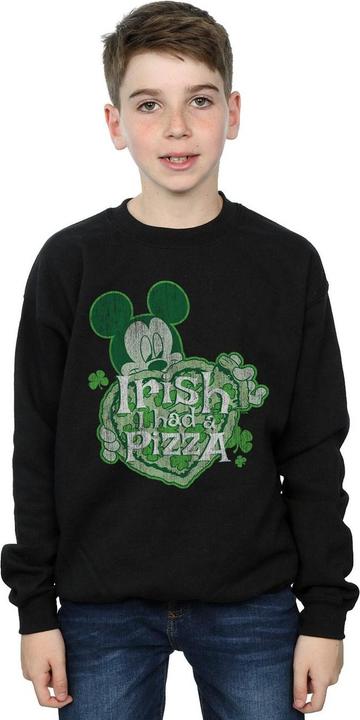 Produktbild Disney Mickey Mouse Shamrock Pizza Sweatshirt Jungen (128)