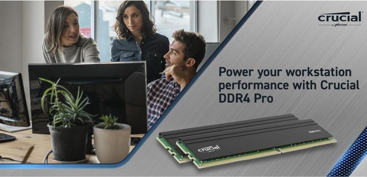 Productafbeelding Crucial Pro (2 x 16GB, 3200 MHz, DDR4 RAM, DIMM 288 pin)