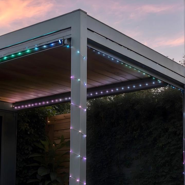 Produktbild Hama Smarte LED-Lichterkette, WLAN, Farbwechsel, dimmbar, aussen, IP44, 10m, Bunt (1 m)