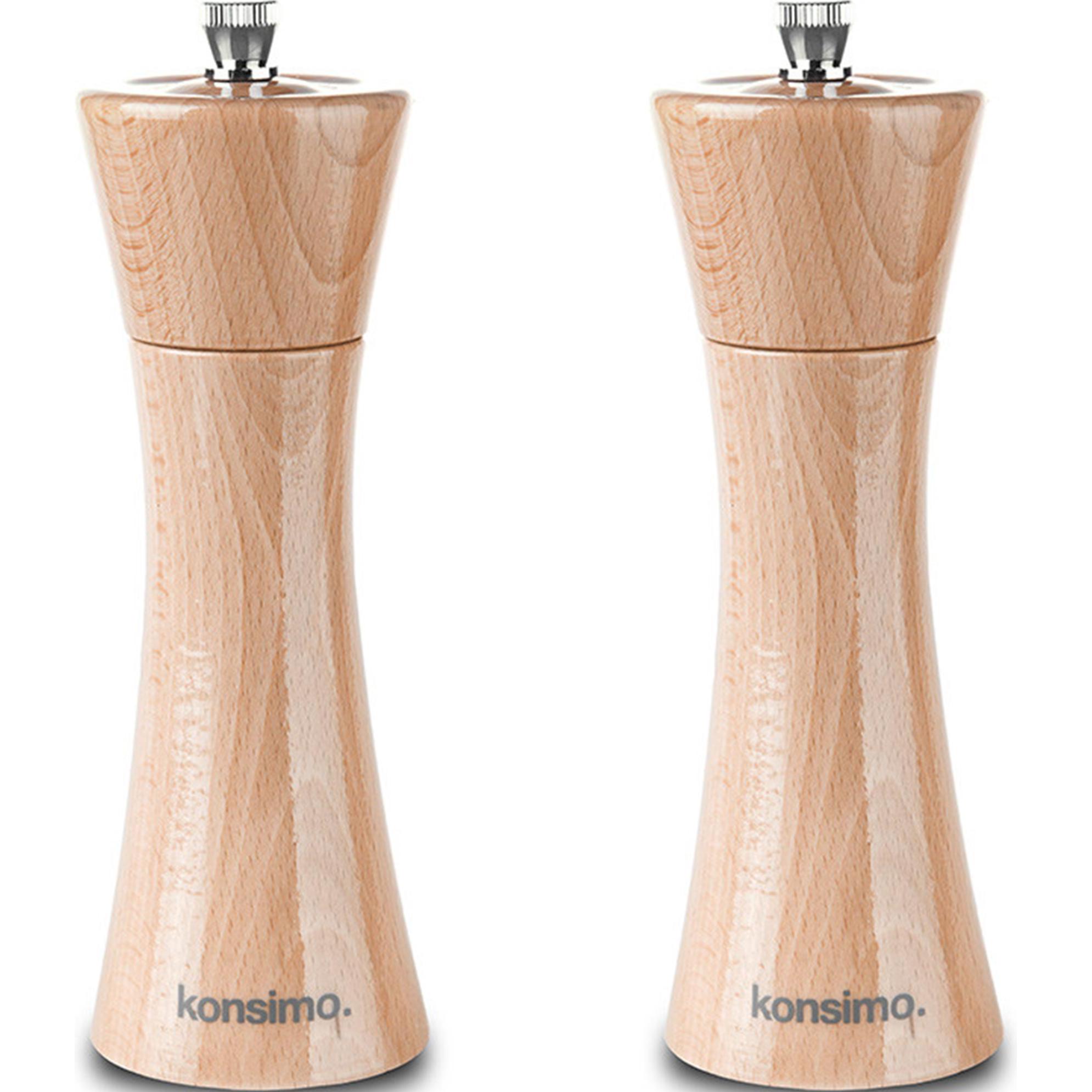 Konsimo Salpe, Pfeffermühle + Salzmühle, Braun