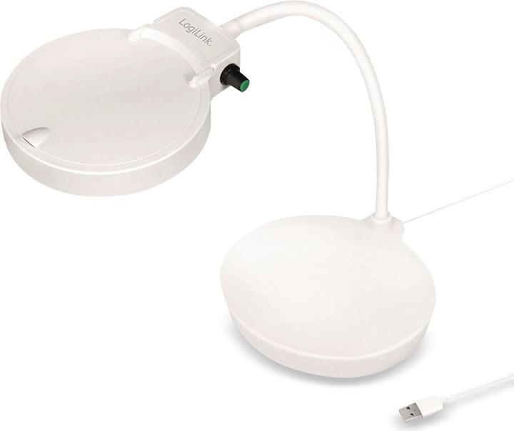 Productafbeelding LogiLink LED loeplamp, met 2 lenzen, wit, dimbaar (400 lm)