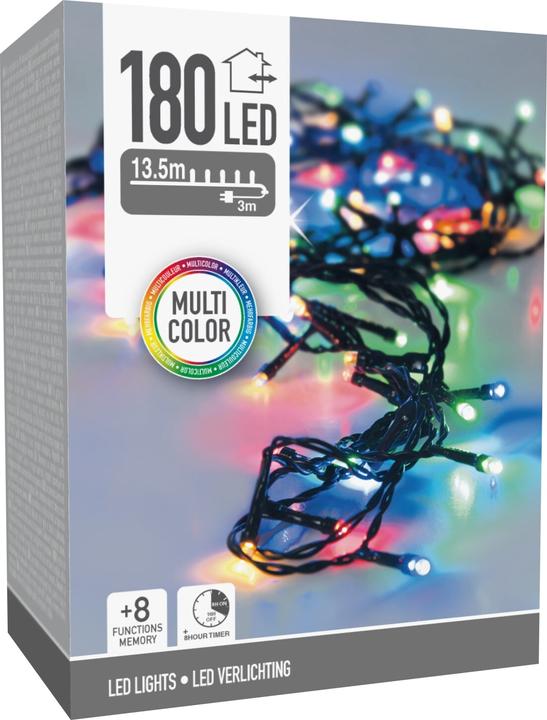 Mondex ŁAŃCUCH LED 180L MULTI ZEWNĘTRZNE 13.5m +8funkcji (13 m)
