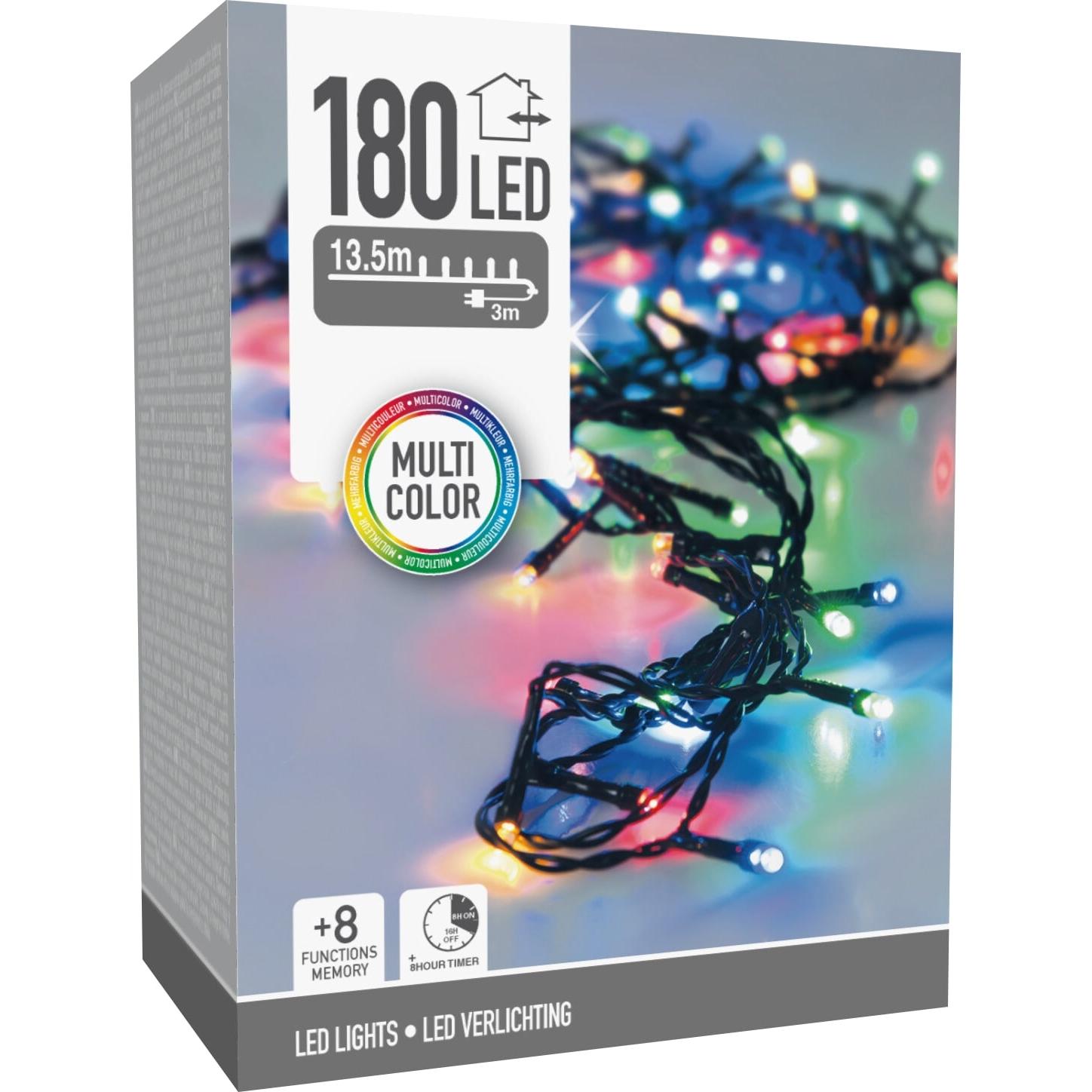 Mondex, Catena luminosa, ŁAŃCUCH LED 180L MULTI ZEWNĘTRZNE 13,5m +8funkcji (13 m)