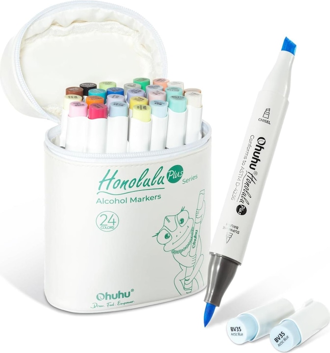 Produktbild Ohuhu Honolulu Plus Kunstmarker (24 Stk.) (Mehrfarbig, 6 mm, 24 x)