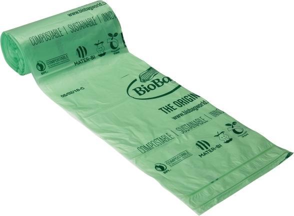 Biobag International Affaldsposer komposterbare 35 ltr. BioBag 58x77 cm - (25 stk. pr./rulle)