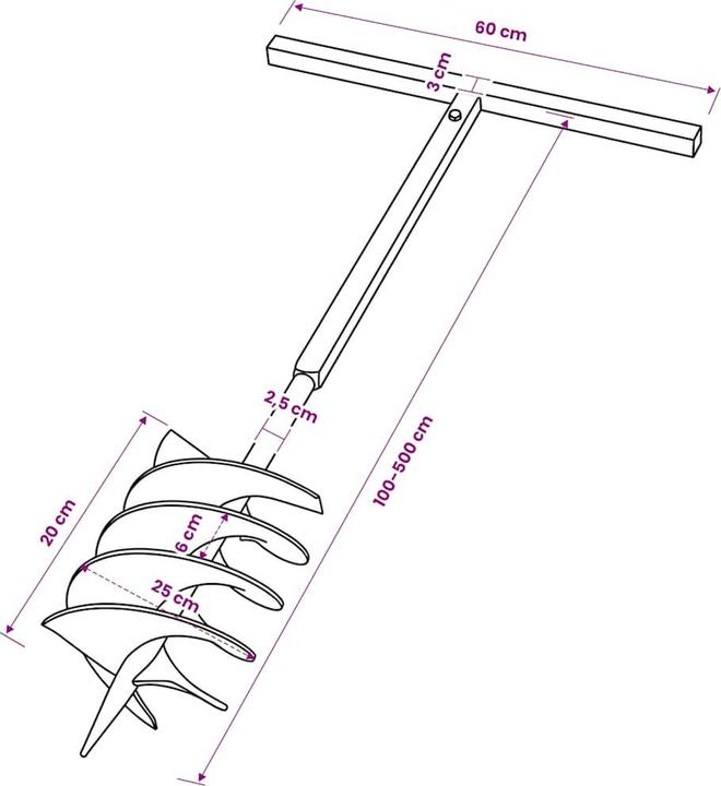 Actual product image vidaXL Erdbohrer (200 mm)