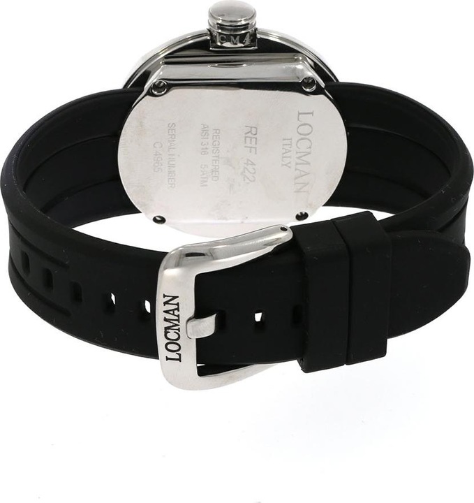 Actual product image Locman Italy Men's Watch Change black green rubber stainless steel Ref. 0422 (Analogue wristwatch, 46 mm)