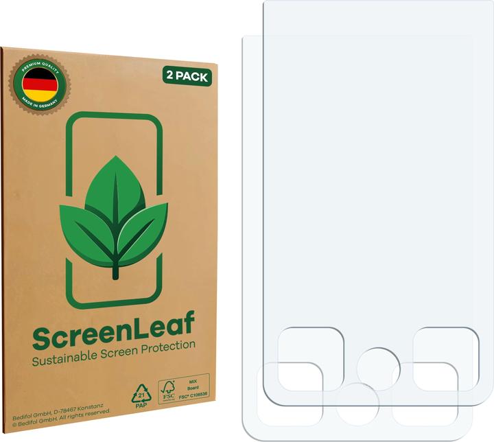 Actual product image ScreenLeaf Screen Protector sustainable Screen Protection, clear, anti-scratch