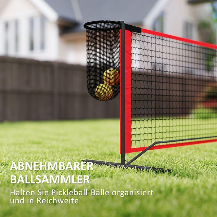 Actual product image Swisshandel24 Pickleball-Netz tragbares Set 6,7 m Pickleball-System mit Ballsammler, Bälle