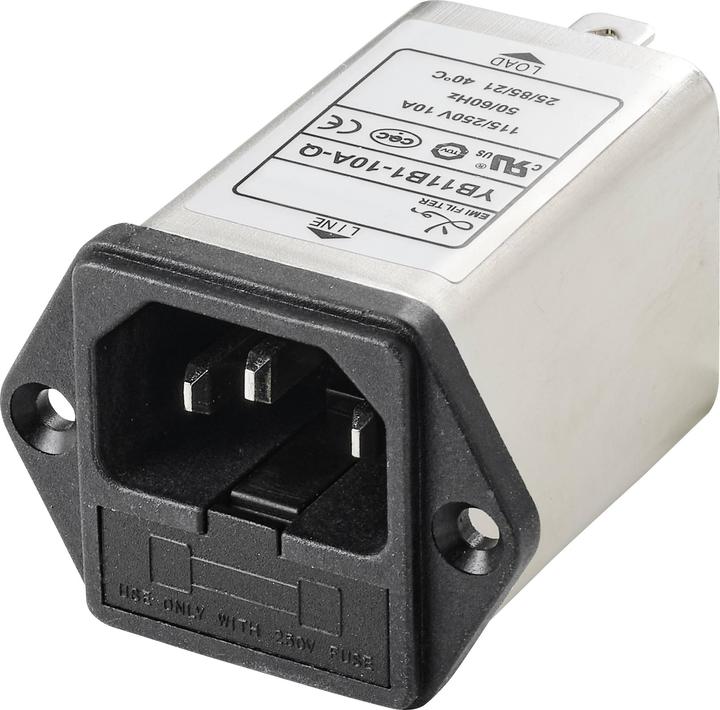 Tru Components TC-10101436 Netzfilter mit Kaltgerätebuchse 250 V/AC 10 A 0.3 mH