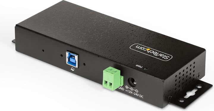 Actual product image StarTech COM 7-port USB 3.0 hub Managed industrial enclosure ESD/surge protection Wall/table/rail mounting (USB-B, 7 ports)