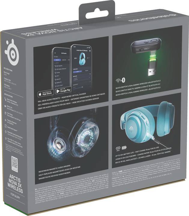 Actual product image SteelSeries Arctis Nova 3XW Aqua (Wireless)