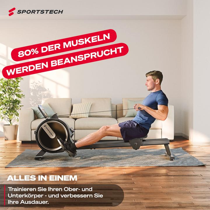 Produktbild Sportstech PROwer Rudergerät schwarz