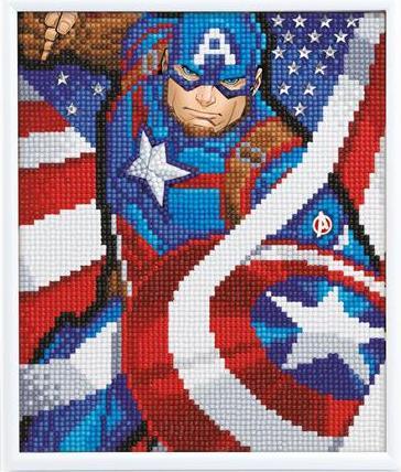 Actual product image Craft Buddy Captain America, 21x25cm Picture with Frame Crystal Art