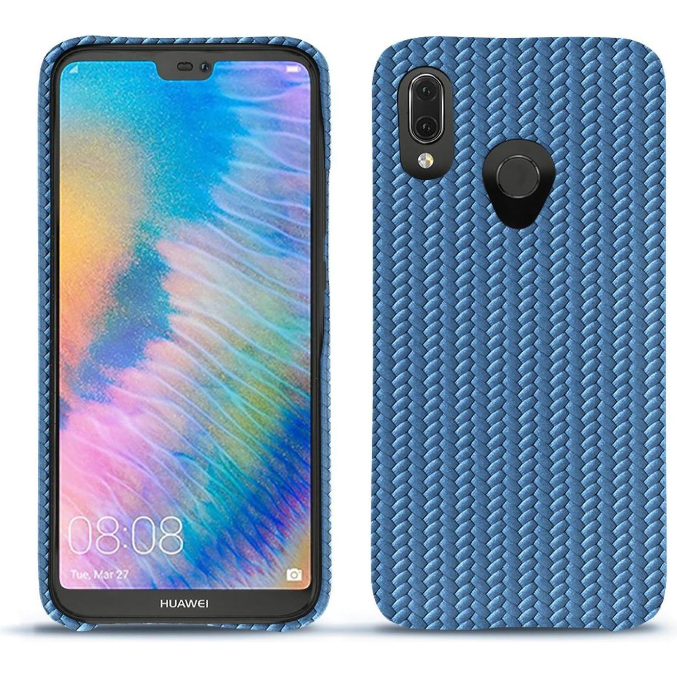 Noreve Lederschutzhülle (Huawei P20 Lite), Smartphone Hülle, Blau