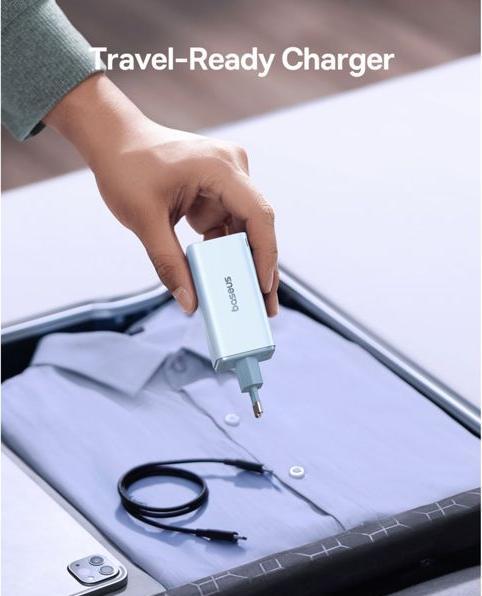 Image du produit Baseus GaN6 Pro 2xUSB-C + 2xUSB, 100W (niebieska) (100 W)