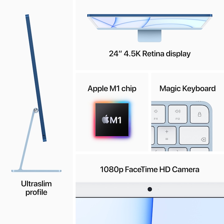 Actual product image Apple iMac – 2021 (M1, 8 GB, 256 GB, M1)